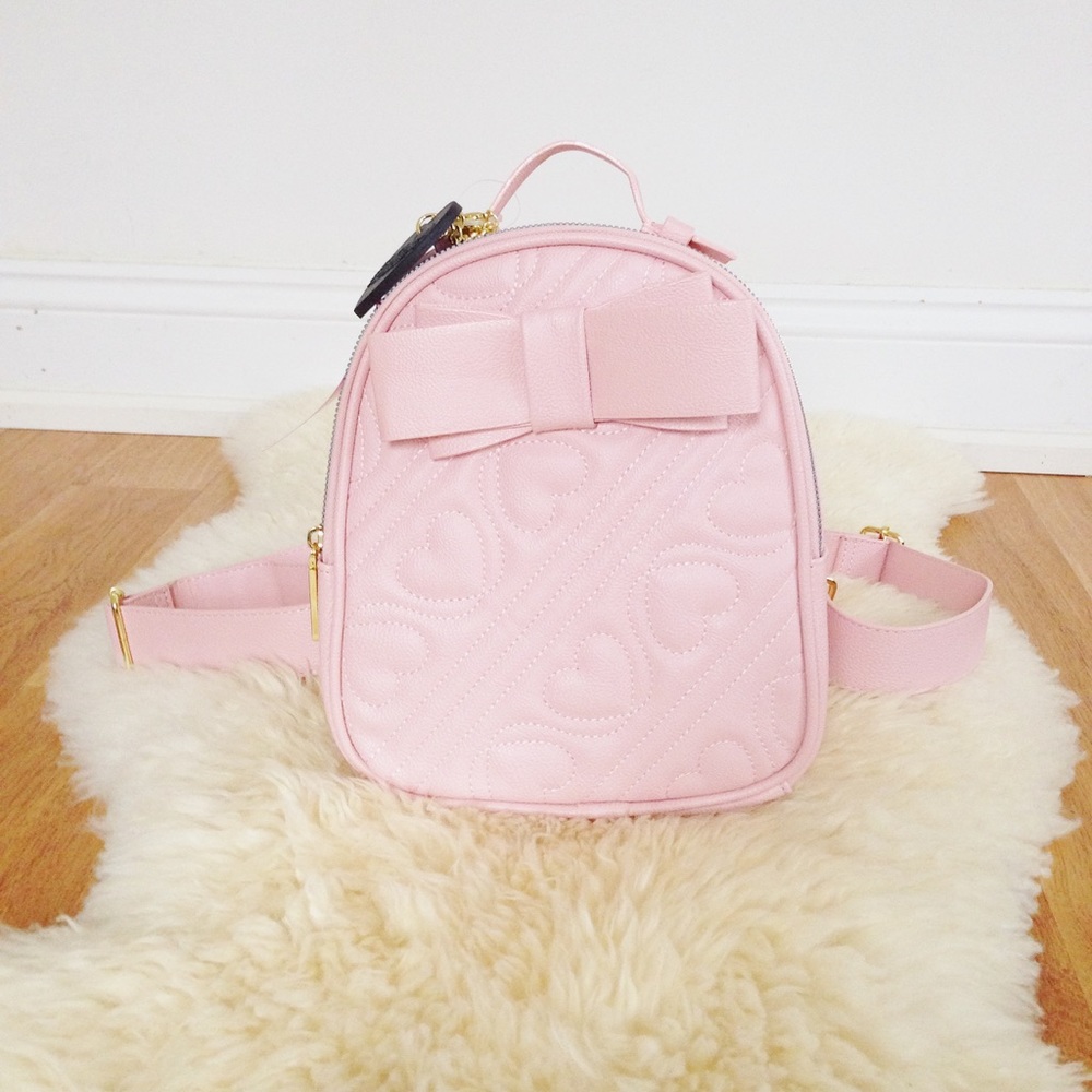 Betsey Johnson Mini Faux Leather Backpack